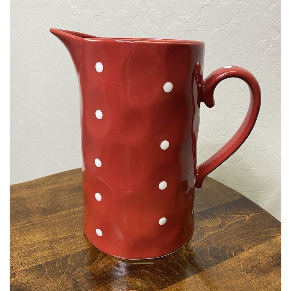 Maxwell & Williams Red Stoneware Pitcher Jug 1.7L Serving Water Carafe/pitcher
